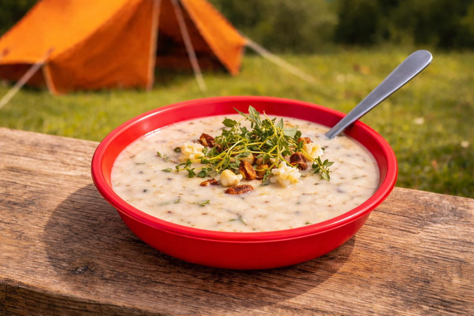 Cremet blomkålssuppe